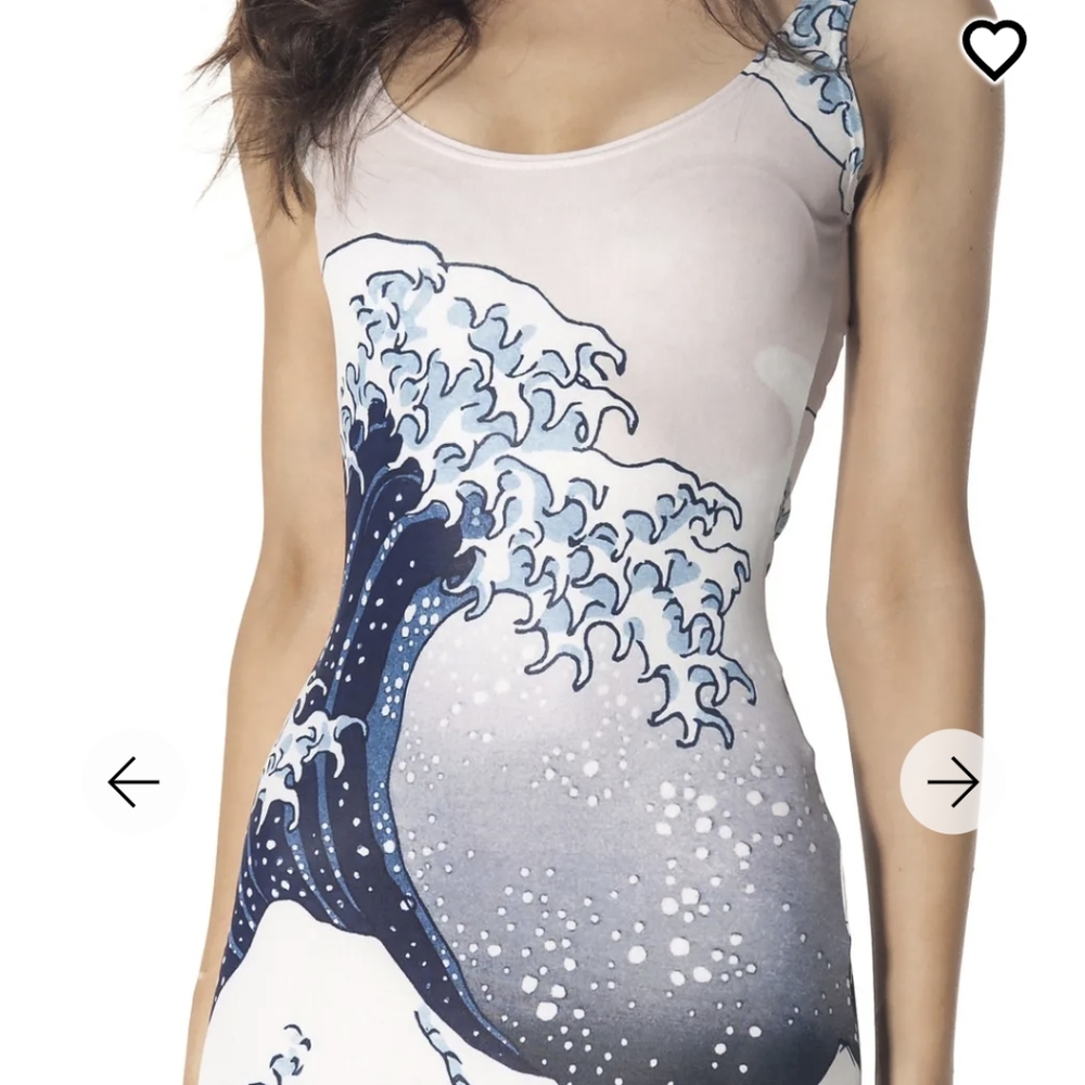 BlackMilk Great Wave Dress Large EUC